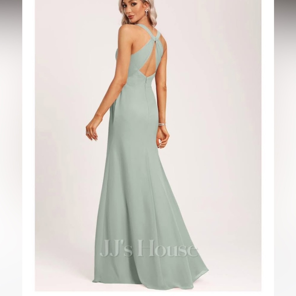 JJ’s house A-line V-Neck Floor-Length Chiffon Dress - Picture 3 of 8